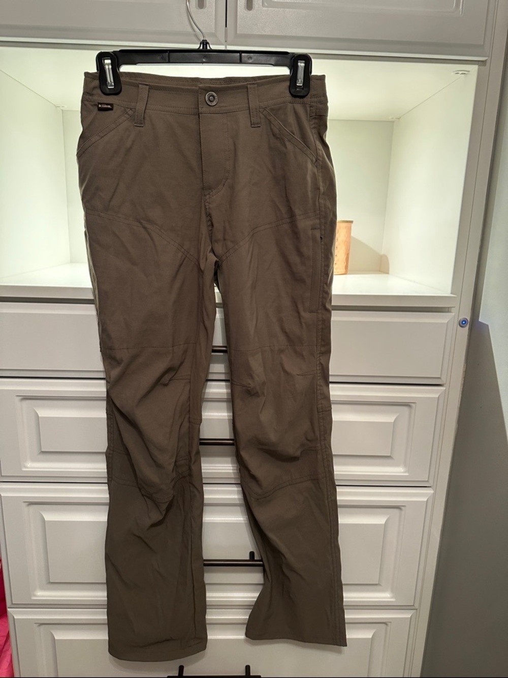 Kuhl Kids Olive Brown Renegade Hiking Pants with Utility Pockets